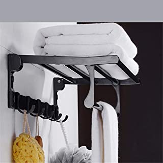 Accesorios de bano Toallero negro sin perforaciones espacio aluminio toallero inodoro de bano conjunto de colgante de bano A1