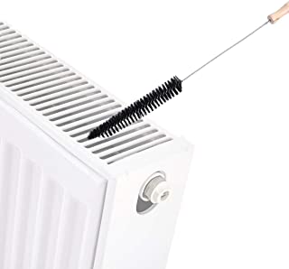 AIEVE Cepillo del radiador- mango largo y cepillo del radiador flexible para limpiar el radiador- negro