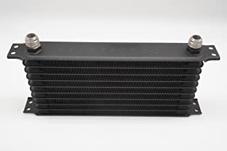 Autobahn88 universale serbatoio radiatore dell'.olio- 10 righe- Core 11.8x5.3x2(300x135x50mm)- comprende - 10AN adattatore (nero)