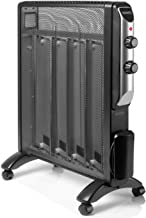 Duronic HV220 Radiador Electrico 2000W de Panel de Mica - Estufa sin Aceite Que calienta en 1 Minuto – 4 Ruedas - Bajo Consumo y Ligero
