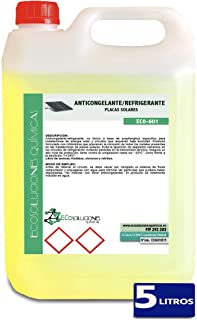 Ecosoluciones Quimicas ECO-601 - 5 litros - Liquido Caloportador con base de Propilenglicol - Refrigerante-Anticongelante Placa Solar