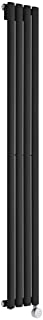 Hudson Reed Radiador de Diseno Electrico Vertical - Negro - 1600mm x 236mm x 56mm - Revive