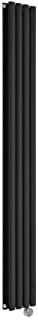 Hudson Reed Radiador de Diseno Electrico Vertical Doble - Negro - 1780mm x 236mm x 78mm - Revive