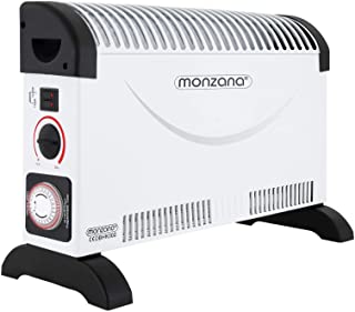 Monzana Convector de 2000W con temporizador 24h termostato 3 niveles de calor radiador interior antihielo