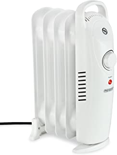 Monzana Radiador de aceite silencioso con 5 ranuras portatil 500W termostato regulable robusto calefactor estufa calor