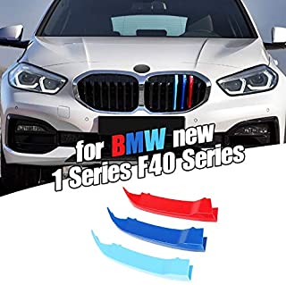 NO LOGO KF-Spring 3pcs de Coches en 3D M Styling Rejilla Frontal Recorte Cubierta de Parachoques de Gaza Tiras engomadas Cubierta for el BMW Serie 1 F40 2020 (tamano : Fit for F40(2020))