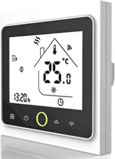 Qiumi Termostato WiFi inteligente controlador de temperatura para calefaccion por suelo radiante electrico funciona con Amazon Alexa- Google Home IFTTT 16A 95~240V AC