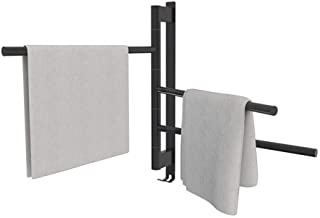 Radiador Toallero- Rotativa de toallas electrico- libre-Punch- Bano Negro- 304 de acero inoxidable Secador de toallas Diseno Moderno (Color : 3 bars)