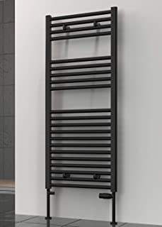 Reina Premium - Toallero de radiador con calefaccion central- color negro