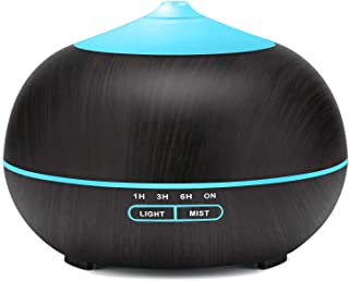 Tenswall Humidificador Ultrasonico 400ml- Difusor de Aromaterapia- Difusor de Aceites Esenciales- purificador de aire con LED de 7 colores de para luminoterapia en el Hogar- Oficina- Spa- Bebe