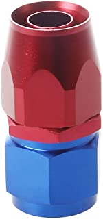 TOOGOO(R)AN10 Recto Giratorio Aceite Combustible Manguera Final Apropiado Adaptador Aluminio Rojo y Azul